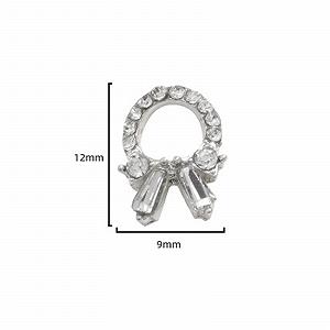 Круглі срібні стрази 3D з сплаву synthetic.ua - Фото 1