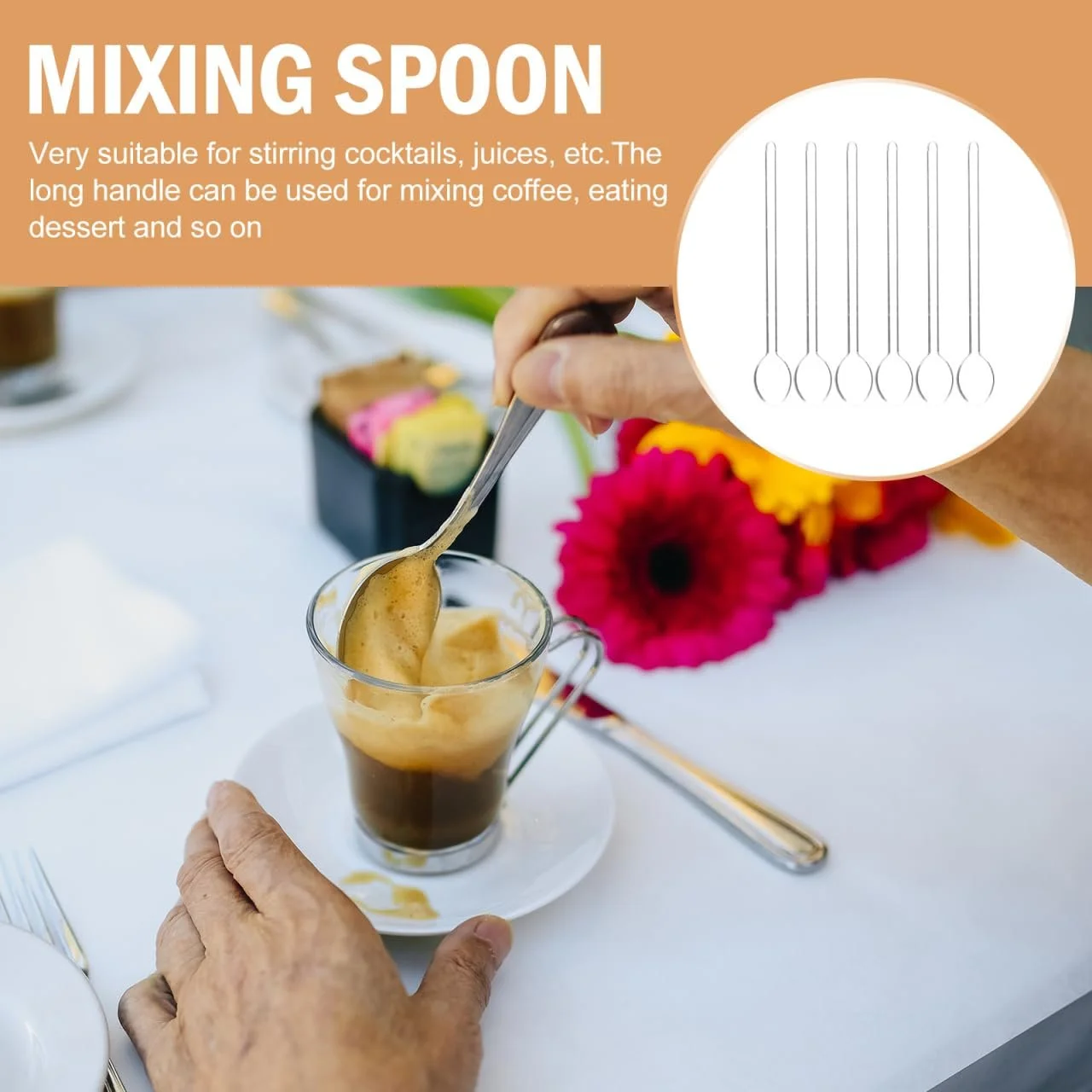 Ложки десертные PRETYZOOM Набор 6 штук, фото №9