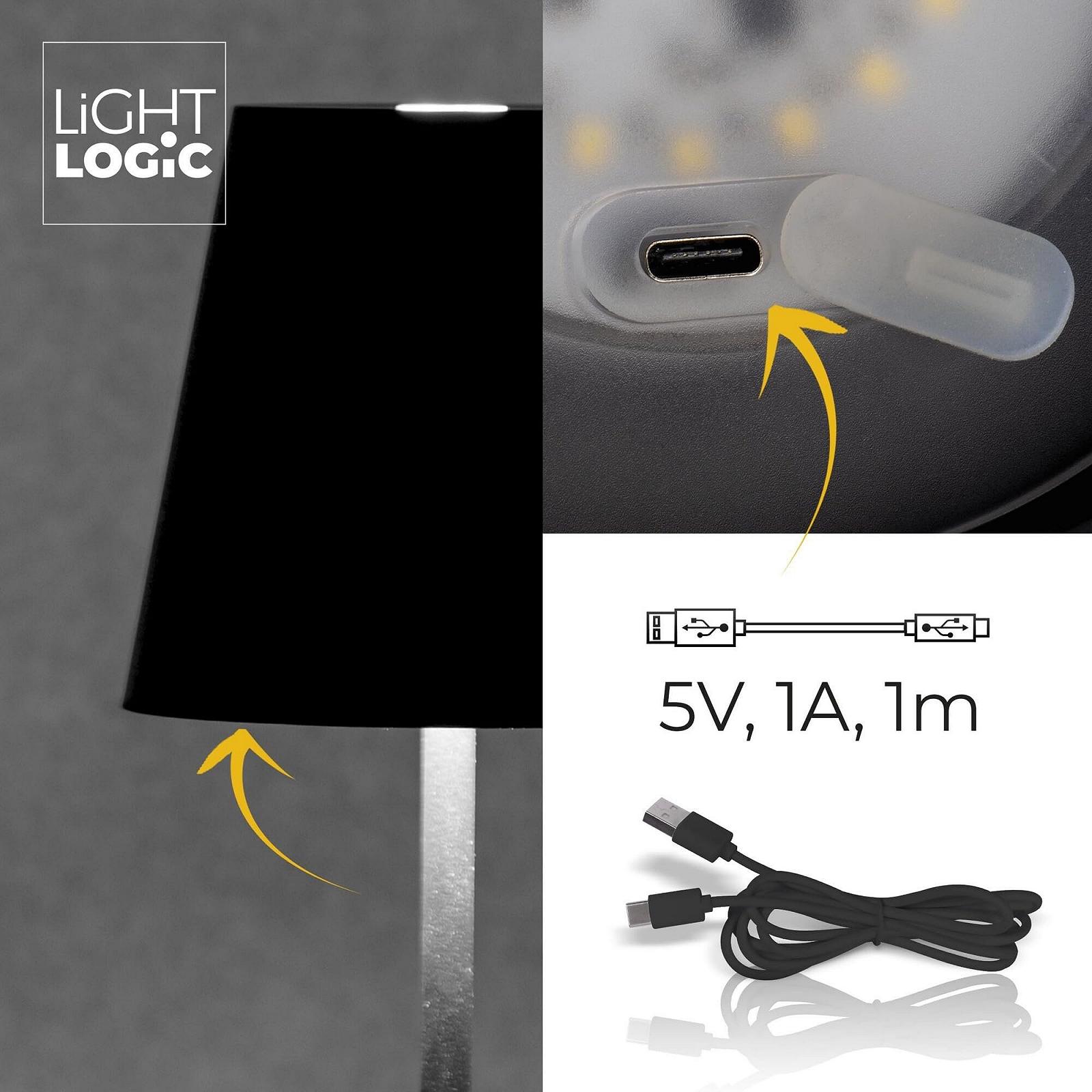 Настільна лампа LightLogic LL WARS DIM CCT B 66318 акумуляторна LED USB IP44 чорна, фото №10