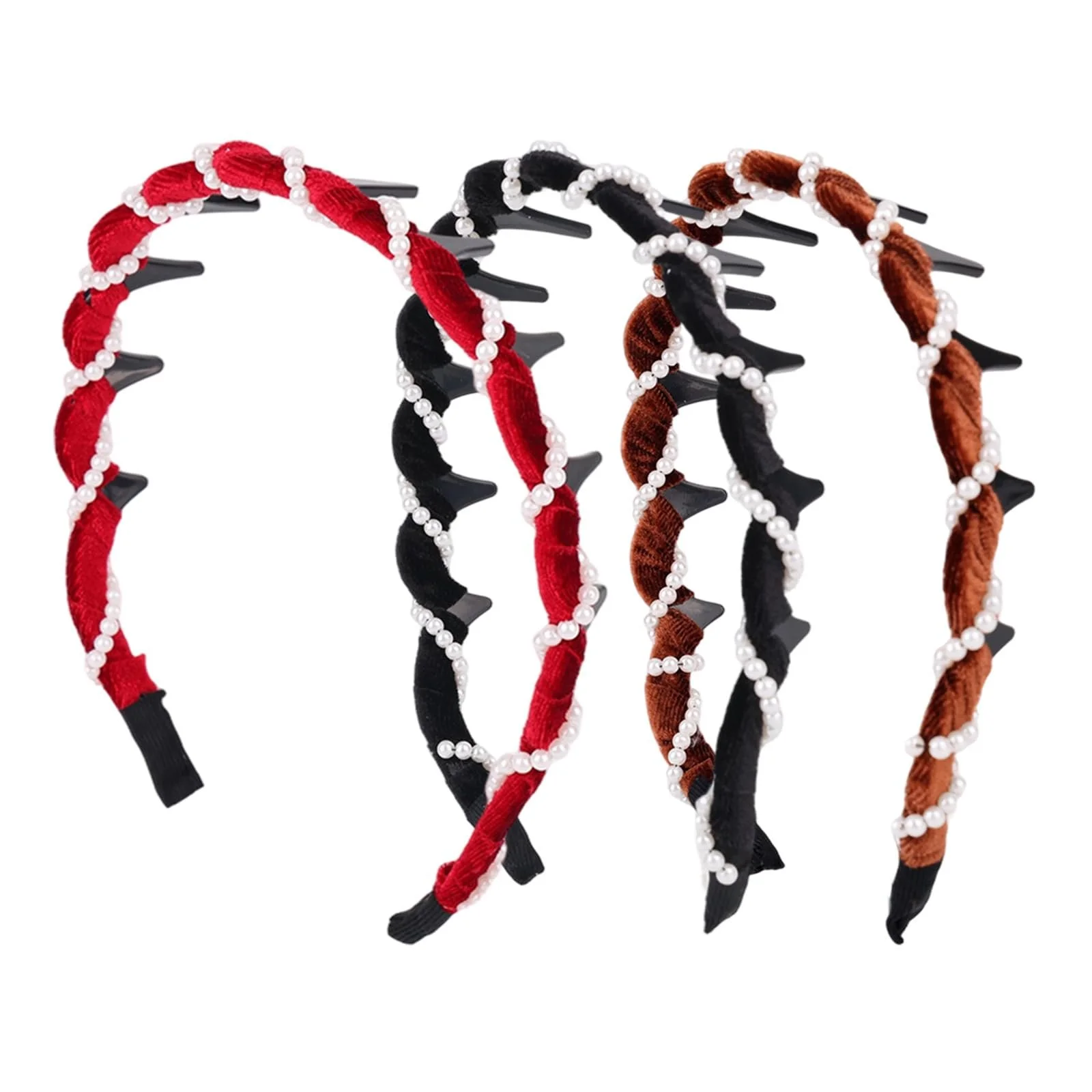 Вінтажний обруч для волосся з високими намистинами, фото №1