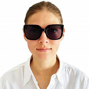 Стильні сонцезахисні окуляри Mini Brille з діоптріями, квадратна оправа з товстого пластику та великими лінзами synthetic.ua - Фото 1