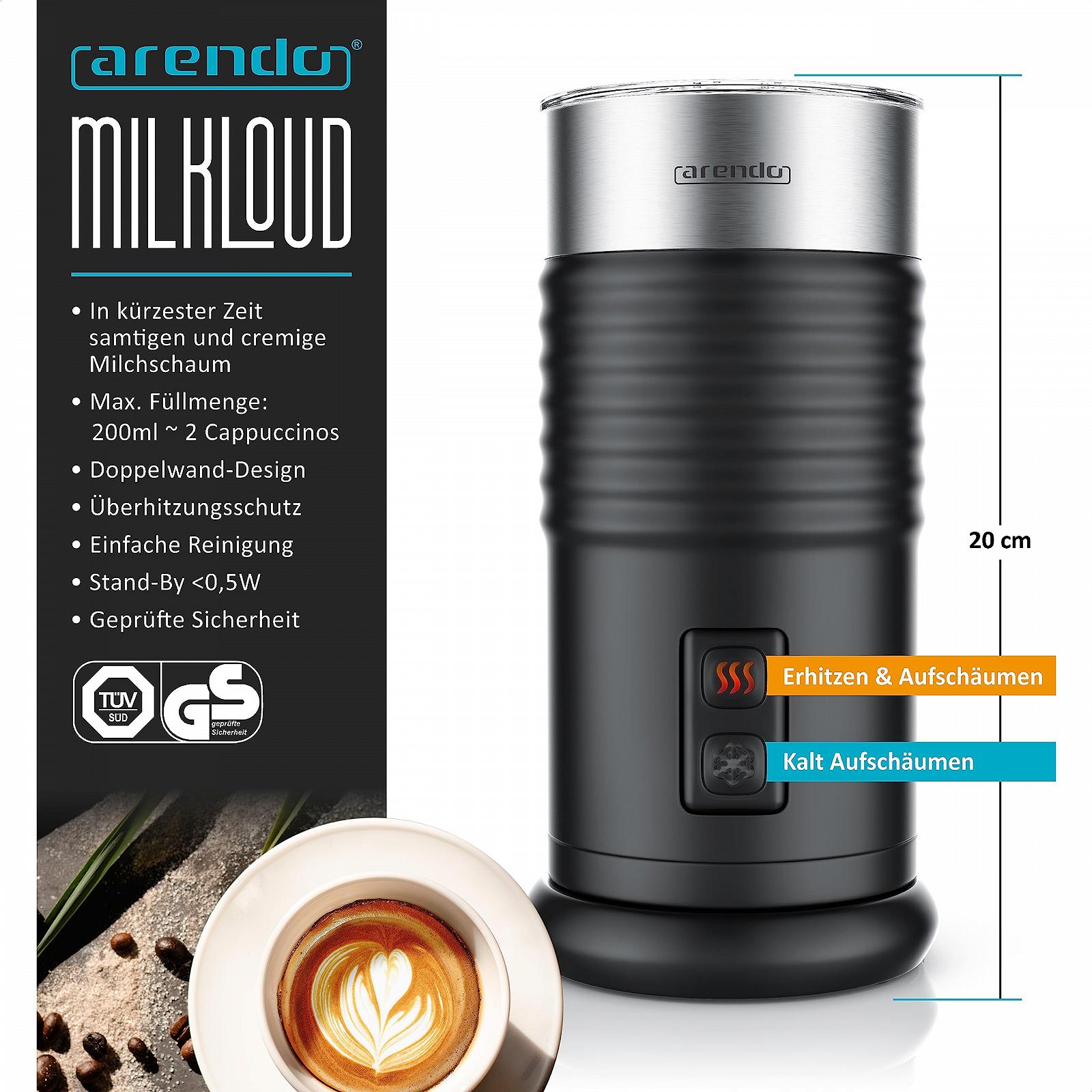 Електрочайник Arendo 2200 Вт 1,7 л Чорний, фото №4 Електрочайник Arendo 2200 Вт 1,7 л Чорний, фото №4