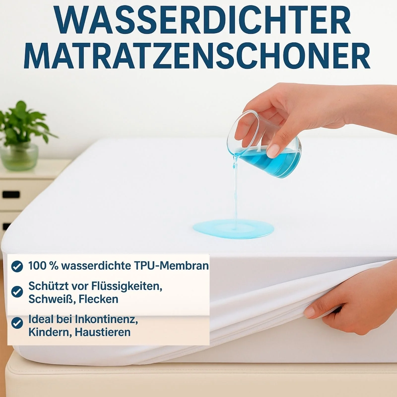 Наматрасник TULENA 140 x 200 см, простыня, 100% водонепроницаемый, фото №4