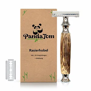 Бритва безопасная PandaToms Bamboo Handle 10 лезвий - Фото 1