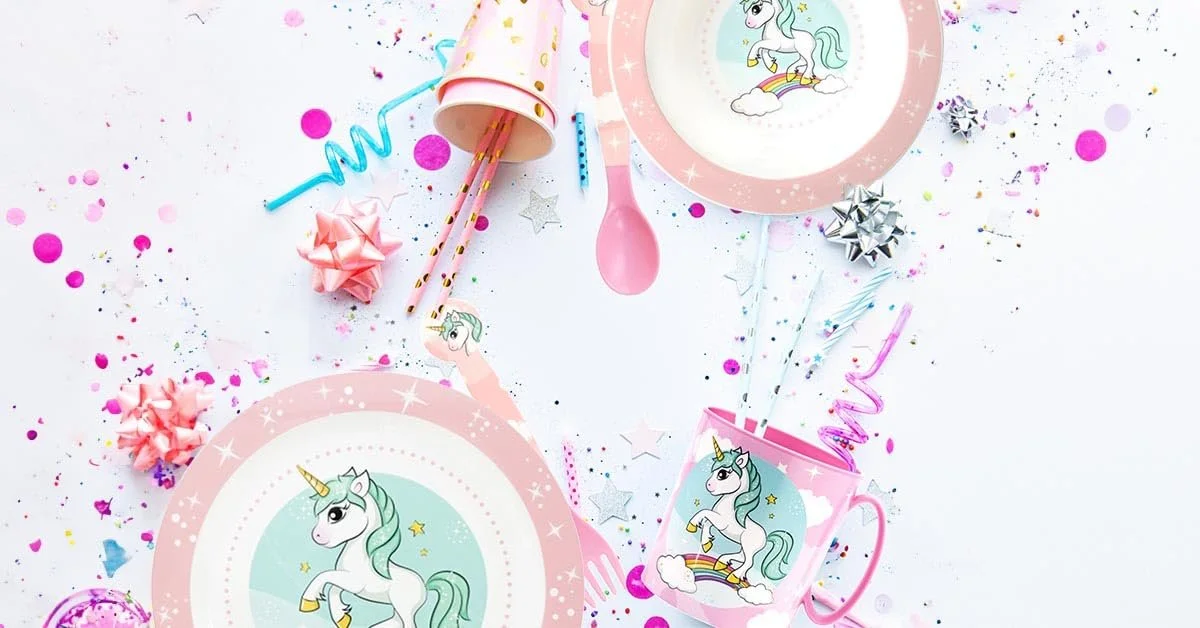 Набор детской посуды Sorrisini Единорог (тарелка, миска, столовые приборы, чашка) из твердого пластика для микроволновой печи, фото №9 Набор детской посуды Sorrisini Единорог (тарелка, миска, столовые приборы, чашка) из твердого пластика для микроволновой печи, фото №9