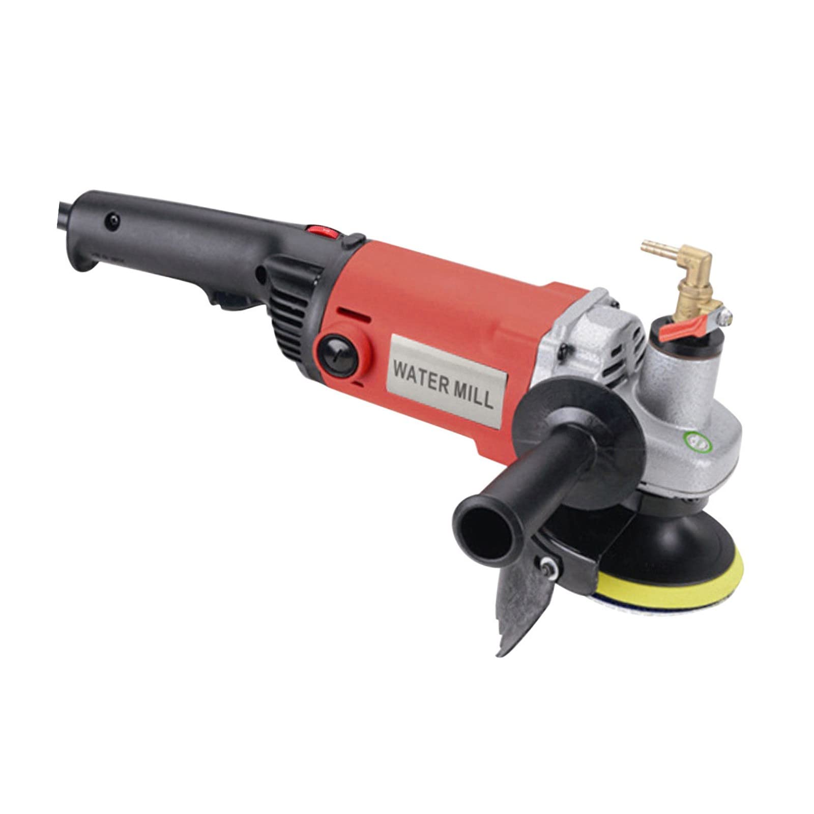 Система мокрого шліфування 1400 Вт з кутовим індикатором та полірувальником мокрого каменю для шліфування граніту/мармуру/бетону/кам'яна машина з точилом для круглопильного диска та 1 полірованою губкою, фото №1