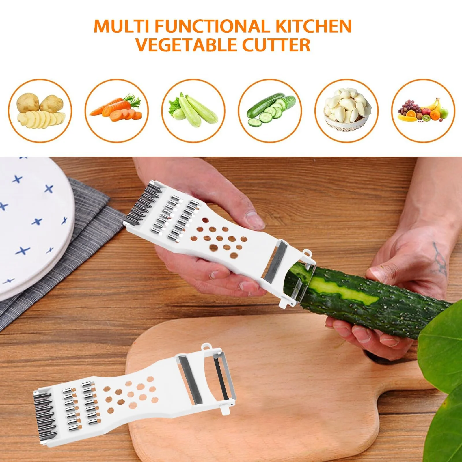 Овочерізка Wave Cutter, Кухонний інструмент, Багатофункціональна, фото №4 Овочерізка Wave Cutter, Кухонний інструмент, Багатофункціональна, фото №4