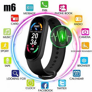 Фитнес браслет Smart Band M6 шагомер измерение давления и пульса synthetic.ua - Фото 1