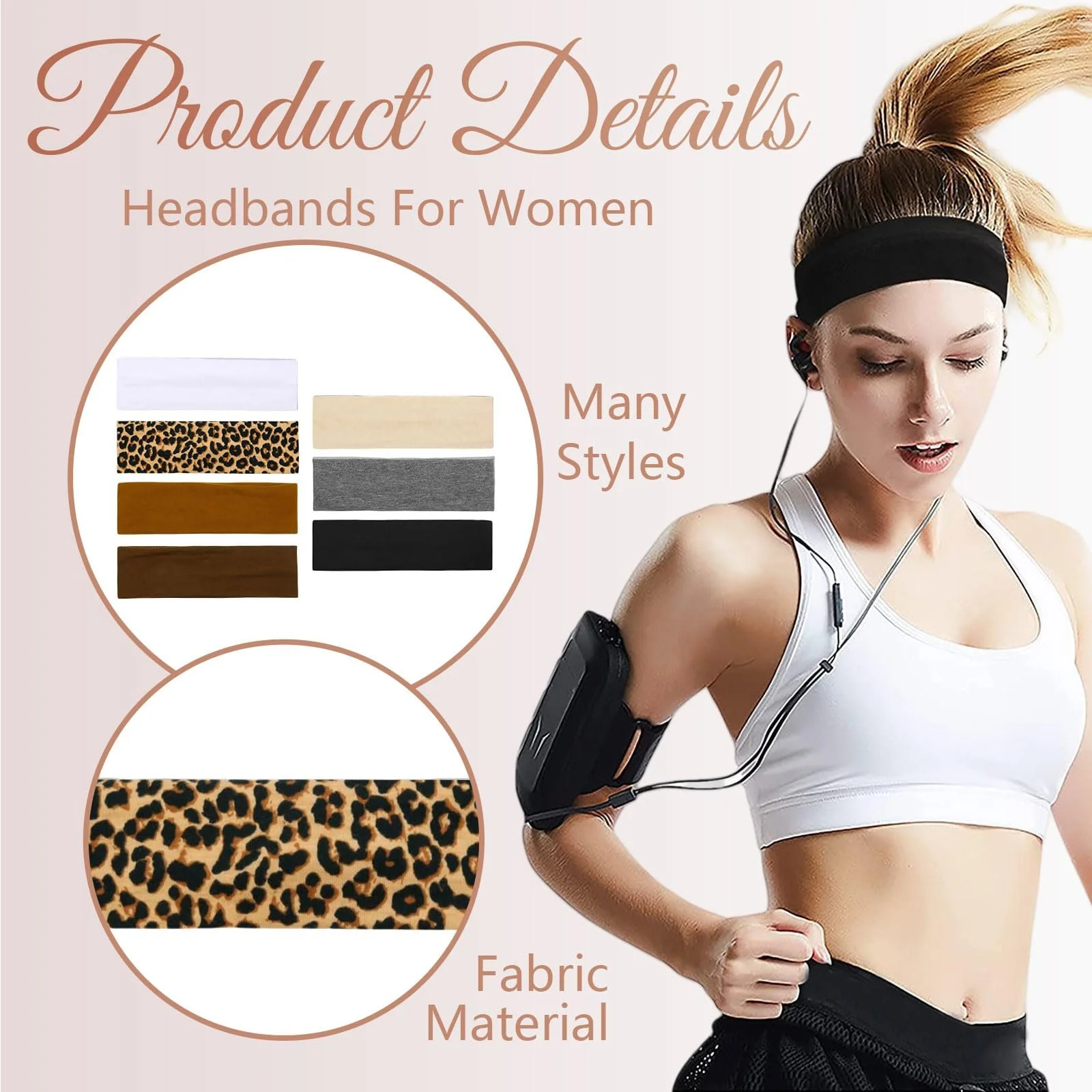 Повязка на голову GlamRays, 7 штук, фото №3