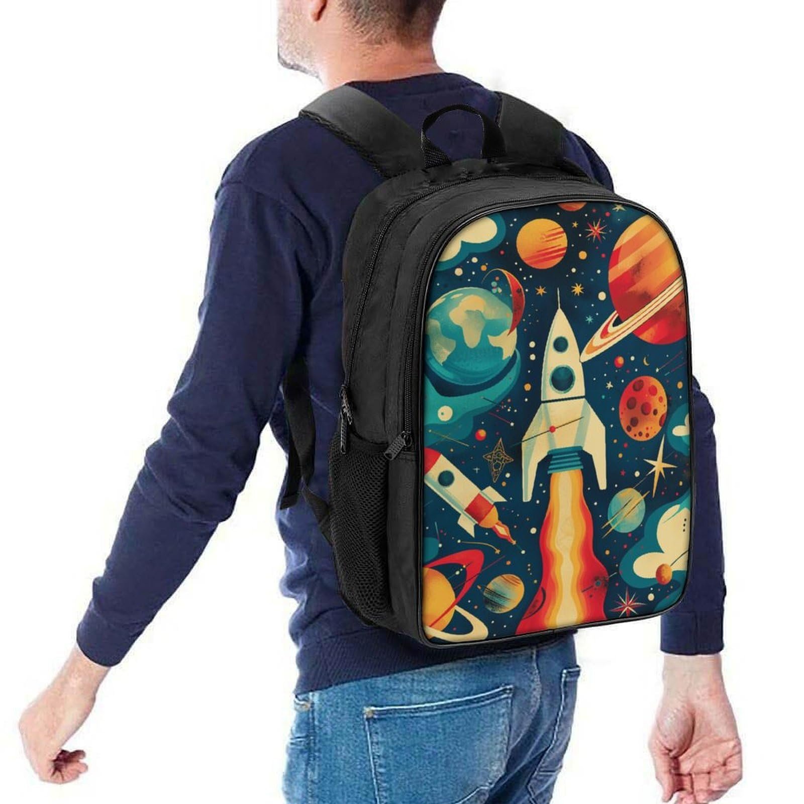 Рюкзак DPEOANEBN Rocket 3D, дитячий, великий, 40x28x16 см, фото №5