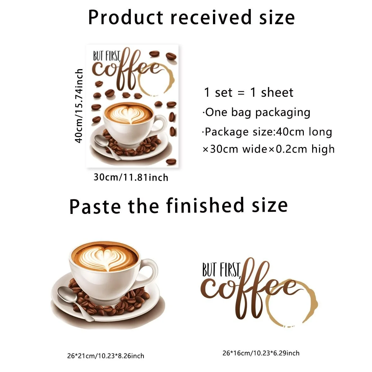 Наклейка на стену HGDESIGN Coffee Time Owl Cappuccino (E), фото №4