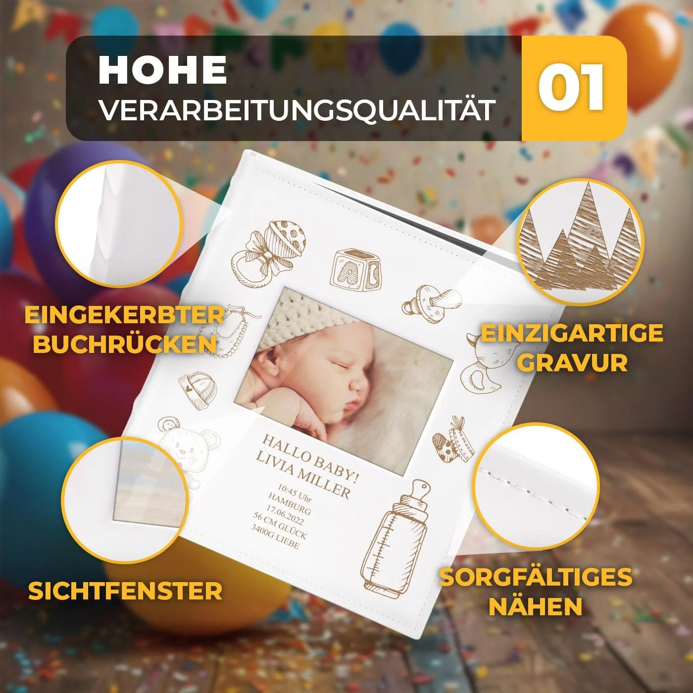 Фотоальбом Murrano DIY, 240 фотографий, 10 x 15-60 черных страниц, размер 33 x 30 см, белый, фото №2 Фотоальбом Murrano DIY, 240 фотографий, 10 x 15-60 черных страниц, размер 33 x 30 см, белый, фото №2