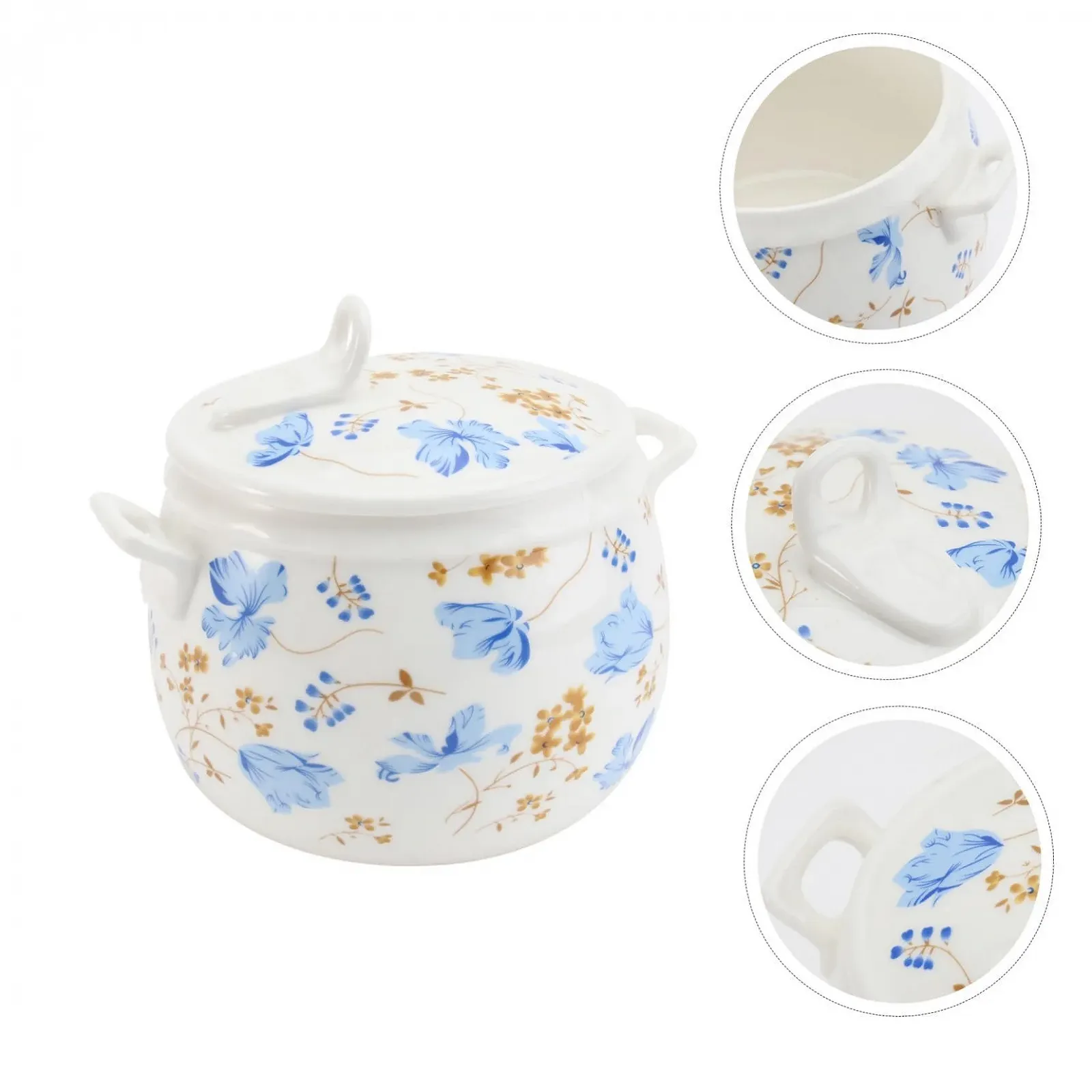 Кастрюля керамическая Orchid Design с крышкой термостойкая, фото №2