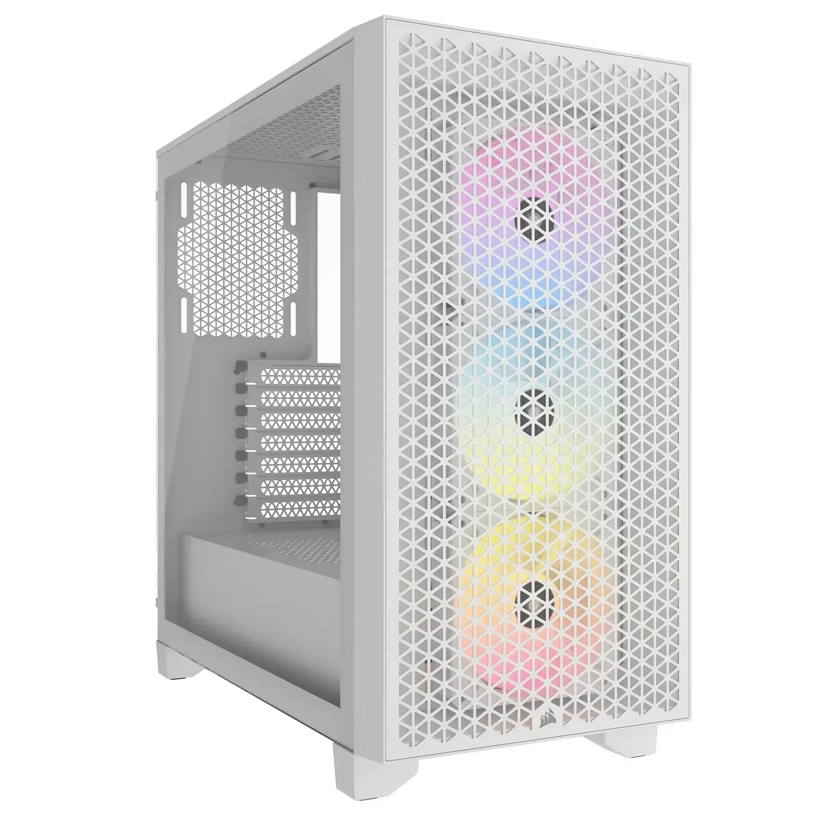 Корпус Corsair 3000D RGB Airflow / Mid-Tower / 3x120mm ARGB / Tempered Glass / White, фото №1