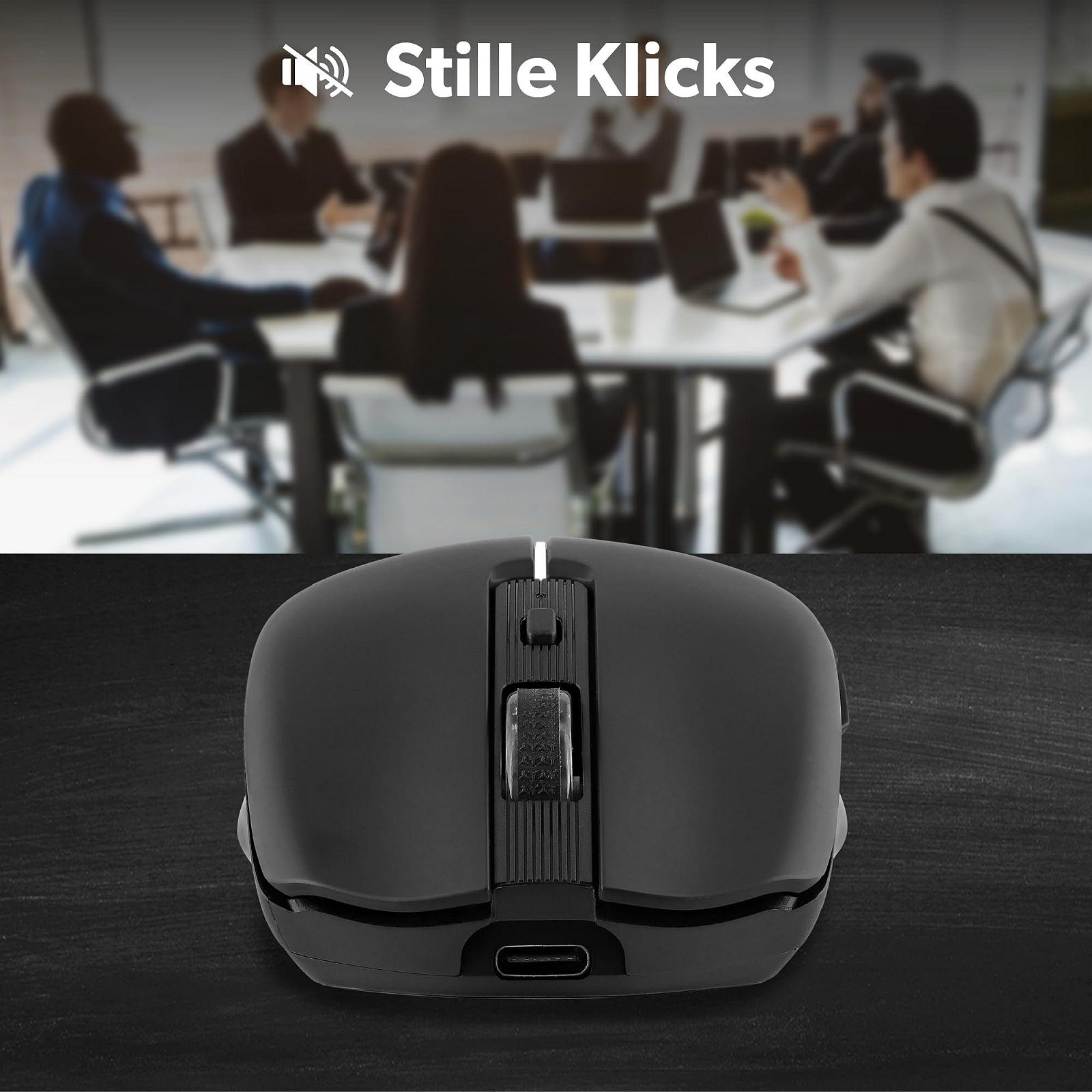 Мышь Беспроводная T'nB Dual Mode Bluetooth и USB-A, Перезаряжаемая, 1600 DPI, 6 Кнопок, Черный, фото №6