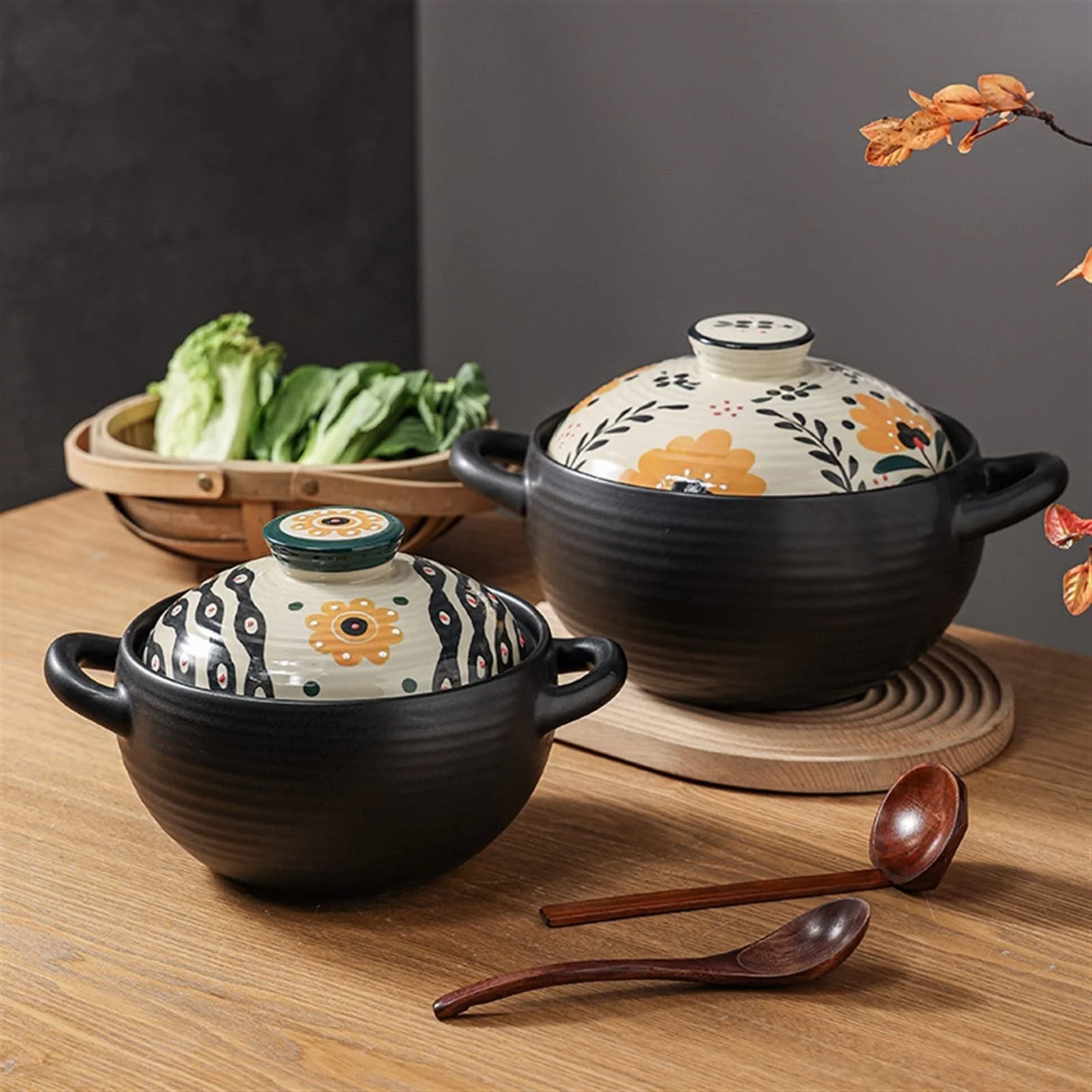 Керамический вок OQHAIR Кастрюля для газа Керамическая, фото №2