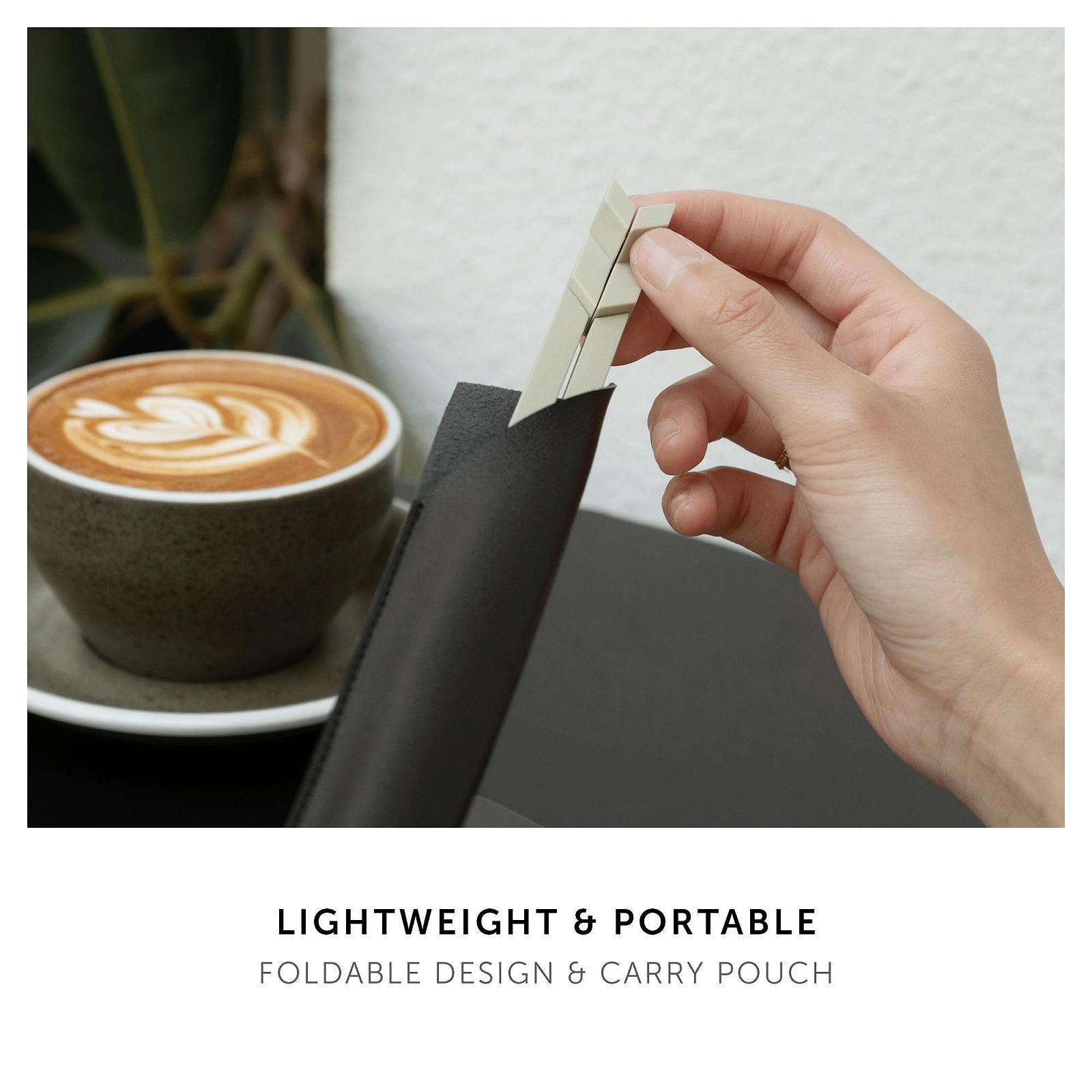 Підставка для ноутбука Native Union Fold - ультракомпактна, складна та портативна ергономічний та оптимізований кут огляду для MacBook, ноутбуків, iPad та планшетів 10-16 дюймів (пісковик), фото №4