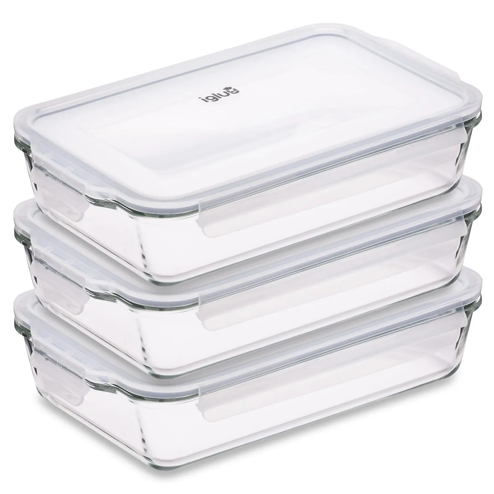 Форма для лазаньи Igluu Meal Prep 2.2 л (3 шт.) Боросиликатное стекло Прямоугольная, фото №1 Форма для лазаньи Igluu Meal Prep 2.2 л (3 шт.) Боросиликатное стекло Прямоугольная, фото №1
