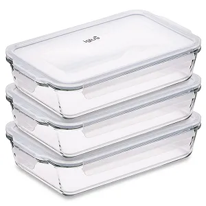 Купить Форма для лазаньи Igluu Meal Prep 2.2 л (3 шт.) Боросиликатное стекло Прямоугольная - Фото 1 Форма для лазаньи Igluu Meal Prep 2.2 л (3 шт.) Боросиликатное стекло Прямоугольная - Фото 1