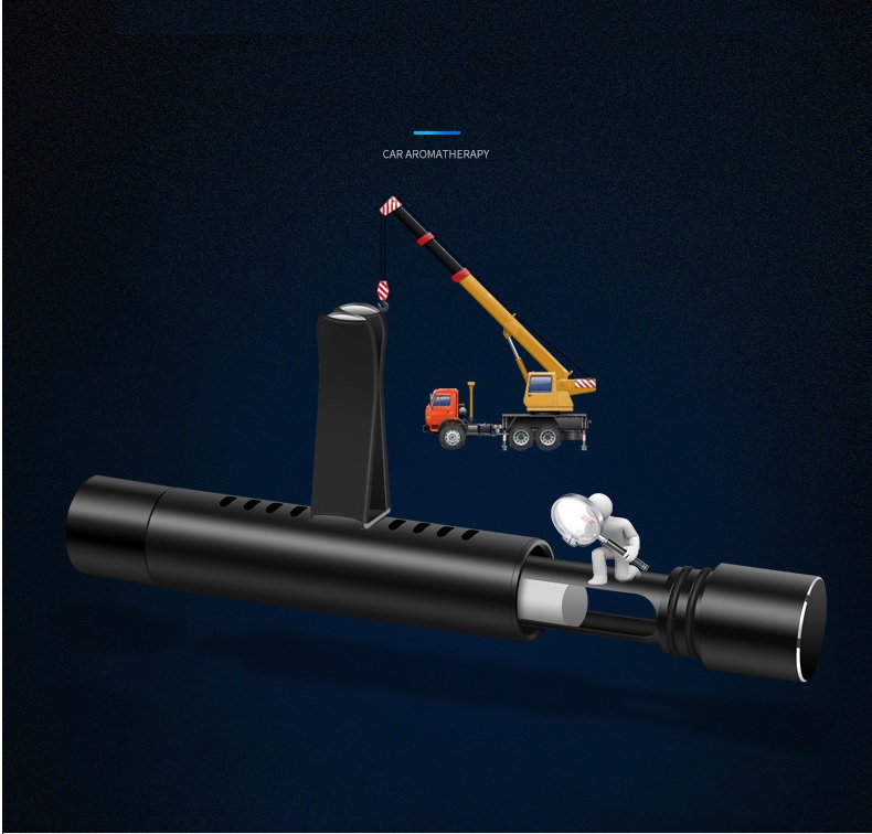 Ароматизатор в автомобиль LanXin освежитель воздуха машину 10 сменных картриджей Черный, фото №4