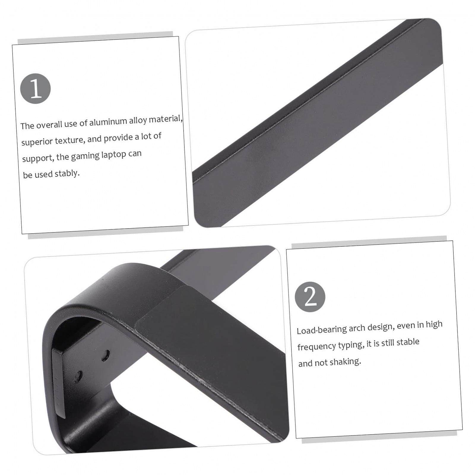 Подставка для ноутбука алюминиевый сплав с охлаждением, эргономичная, треугольная структура, фото №8