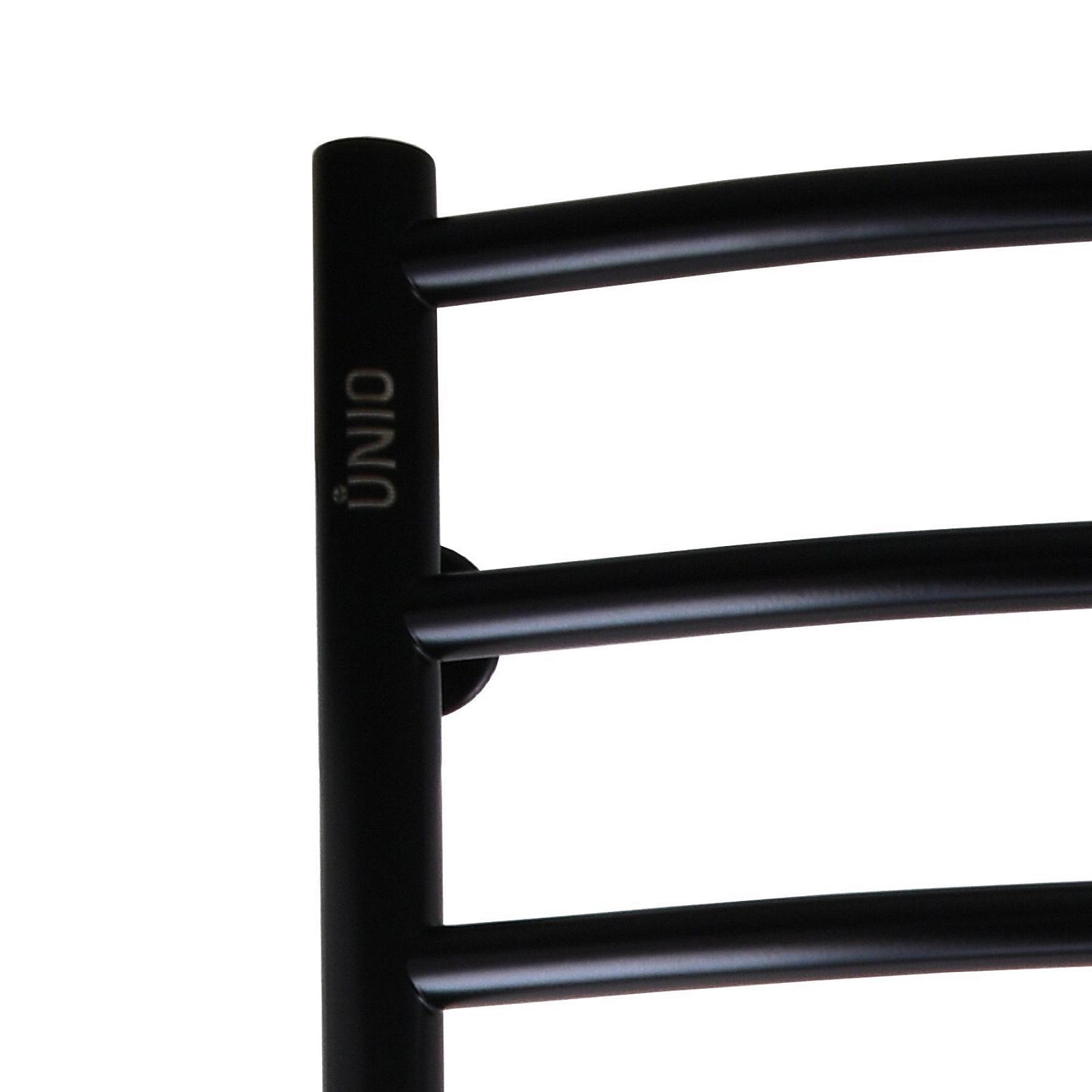 Рушникосушарка UNIO LDE W 1200-500-12 BLK Драбинка Дуга Еліт вода чорна, фото №4
