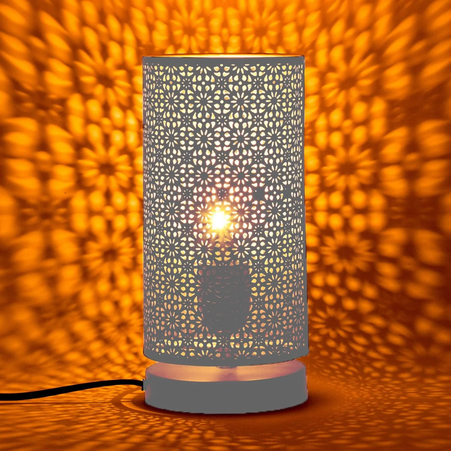 Настільна лампа Marrakech Tuza 25 см метал E27 Біла, фото №6