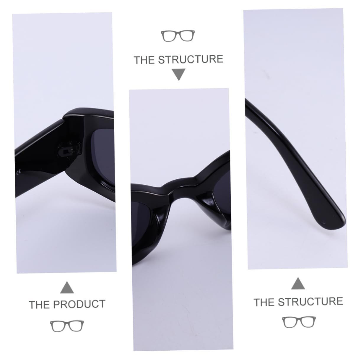 Набір сонцезахисних окулярів 3 шт. PACKOVE Прозорі лінзи, фото №6