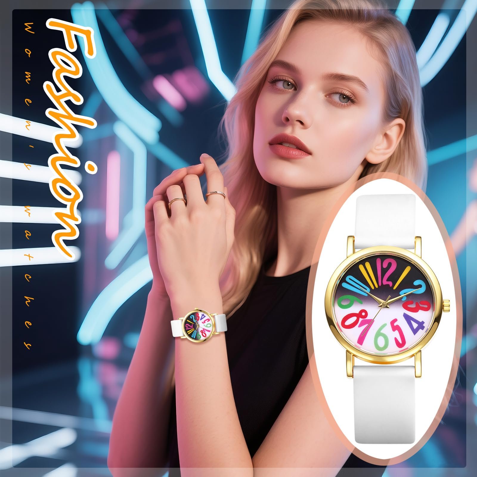 Жіночий годинник JewelryWe з силіконовим ремінцем, фото №6 Жіночий годинник JewelryWe з силіконовим ремінцем, фото №6