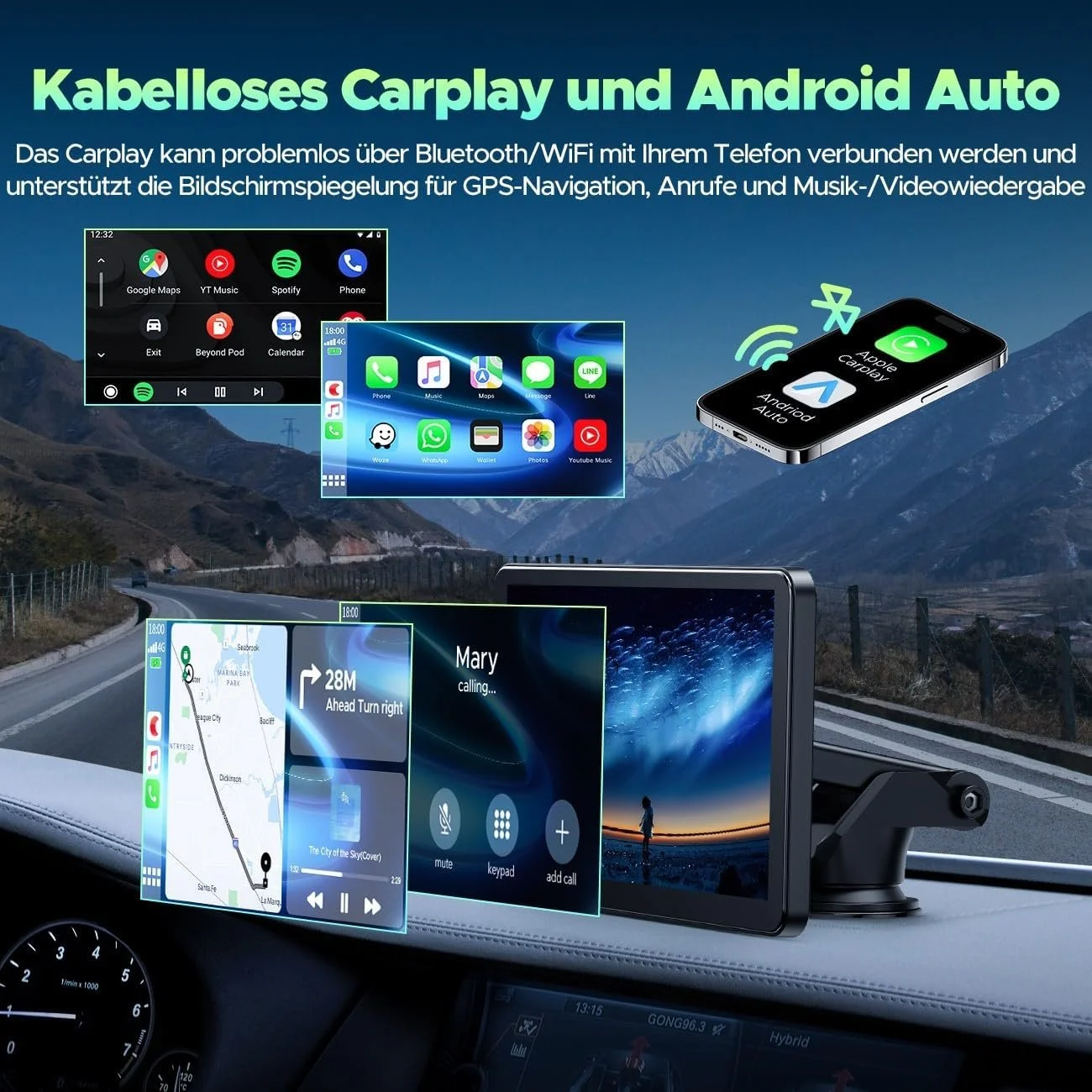 Автомагнітола Lamtto RC08 / 7" / Сенсорна / Apple CarPlay / Android Auto / Bluetooth / WI-FI / GPS / AUX, фото №7