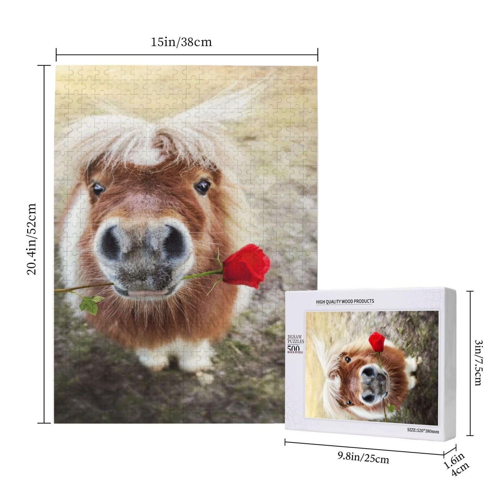 Пазл Horse and Rose 500 елементів дерев'яний 38 x 52 см, фото №5