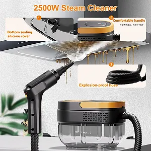 Ручний пароочисник 2500 W 1600 мл 3 bar 3 швидкості synthetic.ua - Фото 1