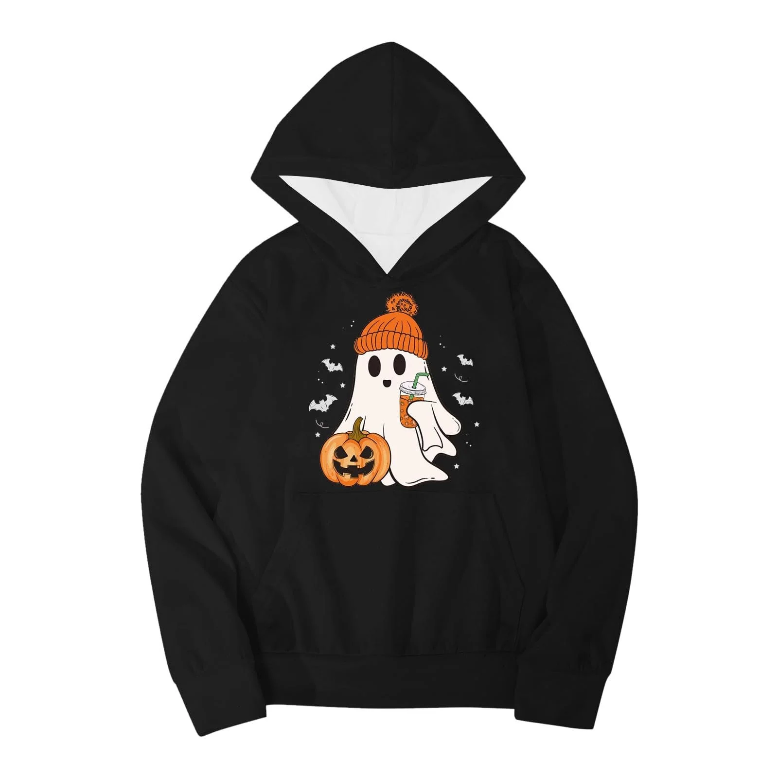 Худі Generisch Halloween для дівчат, еластичний, з капюшоном, милий, дихаючий, з принтом, фото №4