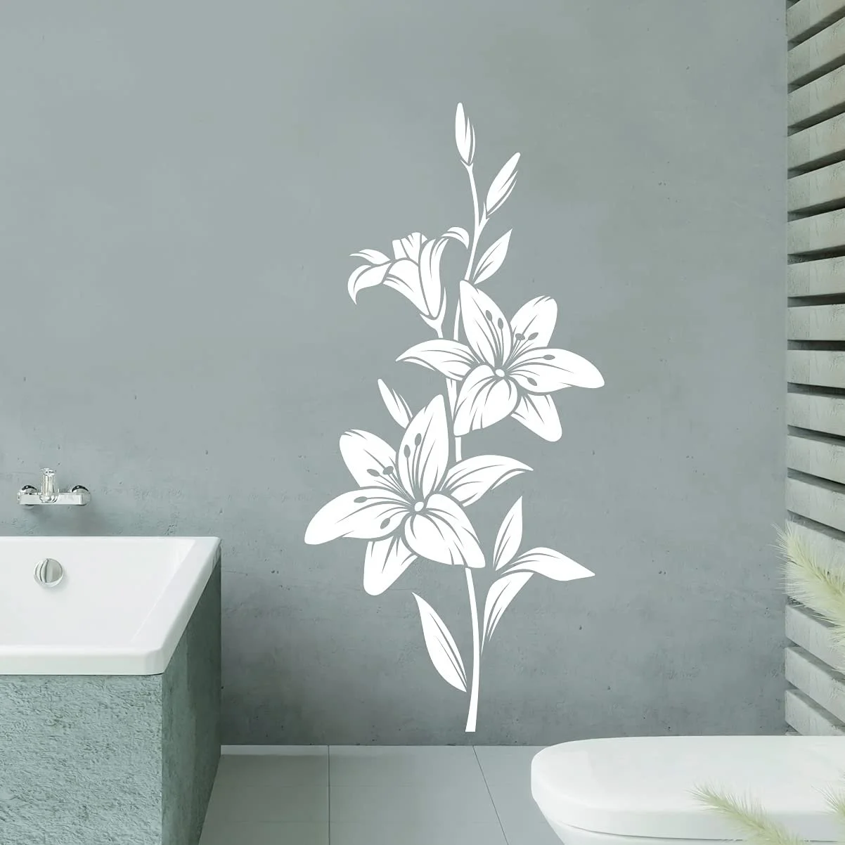 Наклейка на стіну tjapalo vr11 Flower Tendril Біла 130 x 58 см, фото №1