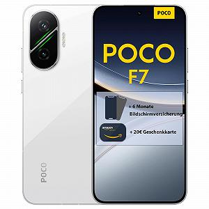 Смартфон XIAOMI Poco F7, 12 + 512 ГБ, Білий, Snapdragon 8s Gen 4, Акумулятор 6500 мАг, Камера Sony 50 Мп з OIS, Дисплей AMOLED 6,83 дюйми 1,5K 120 Гц synthetic.ua - Фото 1