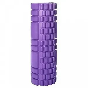 Ролик массажный для йоги фитнеса спины и ног OSPORT (30*9 см Фиолетовый - Фото 1