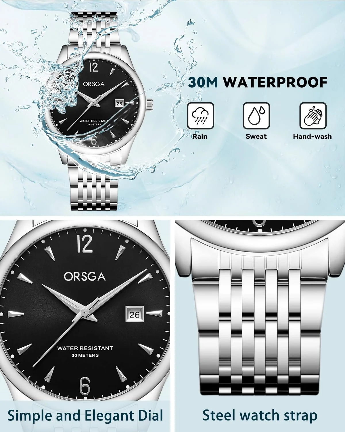 Чоловічий годинник CIVO Класичний Діловий Водонепроникний Аналоговий, фото №6 Чоловічий годинник CIVO Класичний Діловий Водонепроникний Аналоговий, фото №6