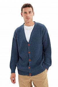 Кардиган TRENDYOL мужской Oversize Basic с V-образным вырезом - Фото 1