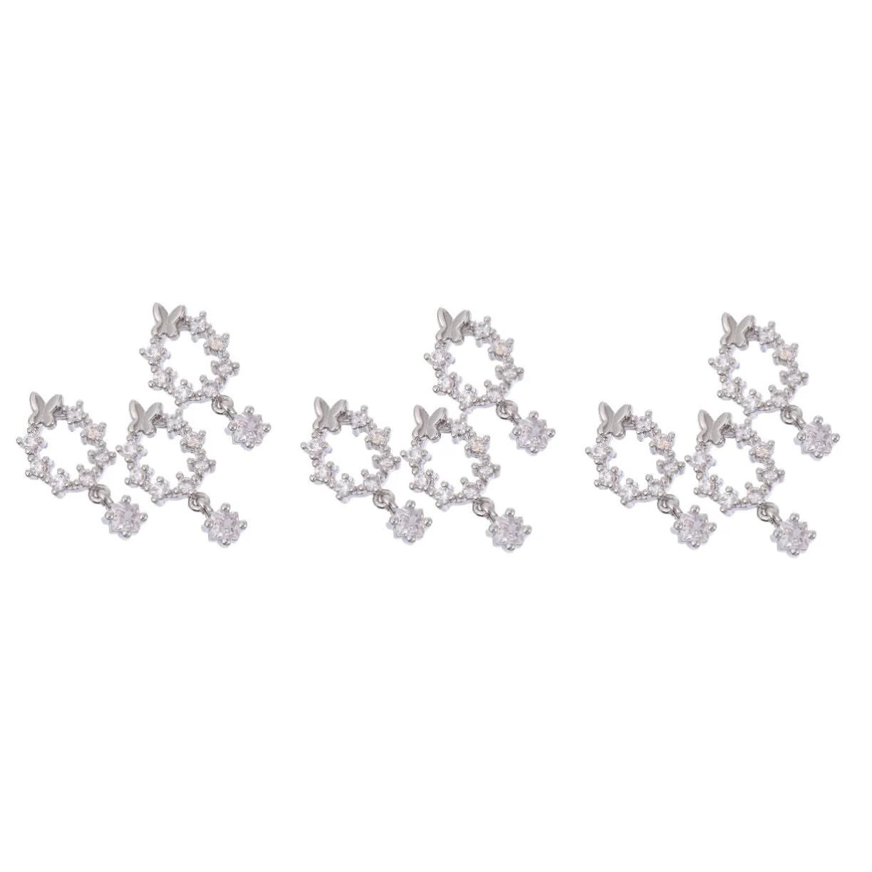 Подвеска для ногтей Healvian 3D Золото, 9 шт., фото №1