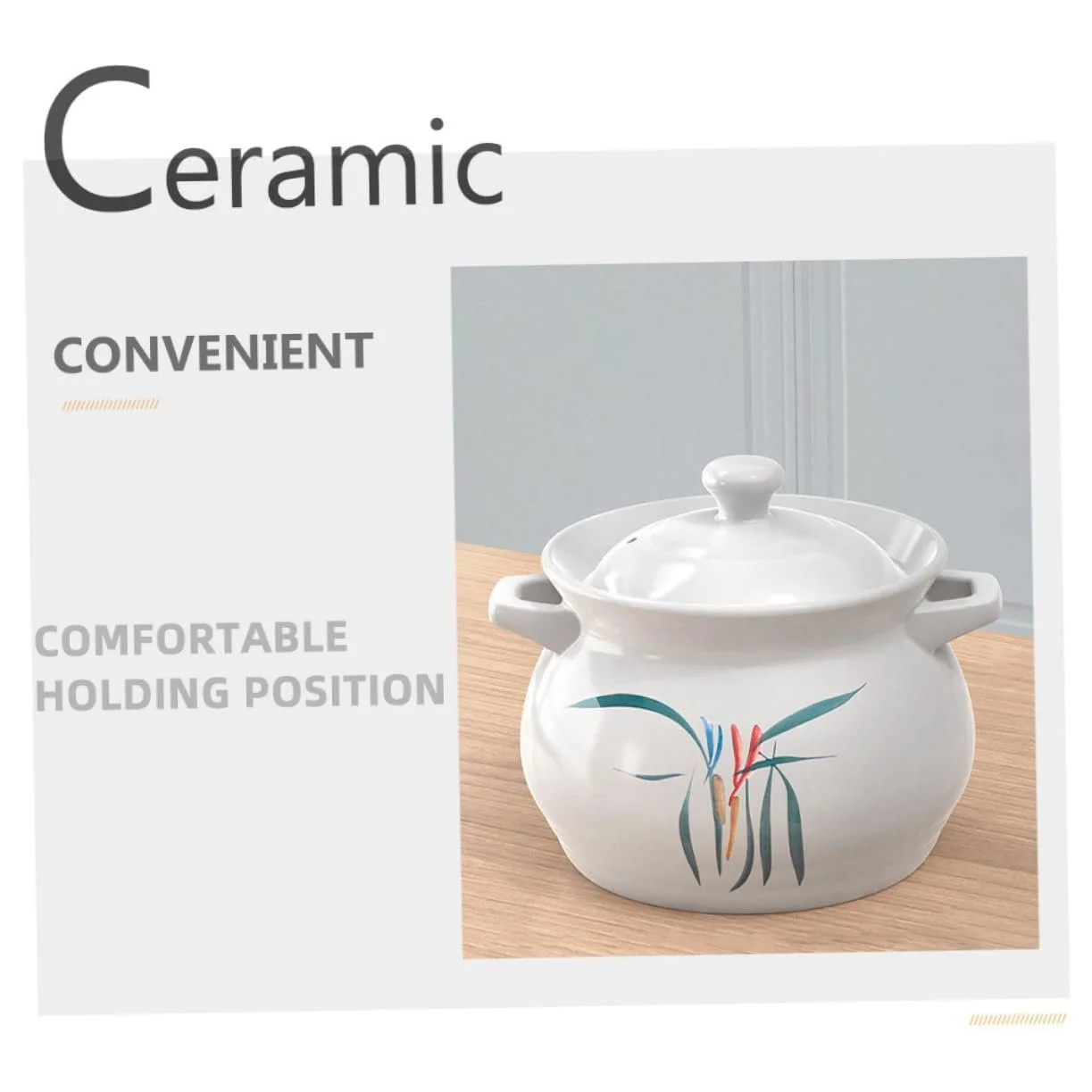 Кастрюля Gatuida керамическая жаропрочная для индукционных плит, фото №7 Кастрюля Gatuida керамическая жаропрочная для индукционных плит, фото №7