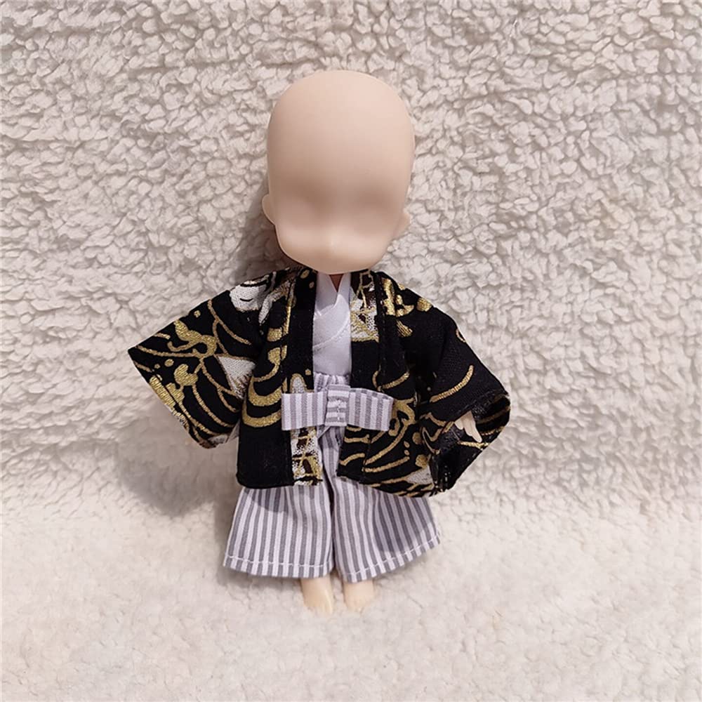Кімоно Костюм Ляльковий одяг ob11, Body9, GSC, Molly, 1/12 BJD Аксесуари для ляльок OB Одяг (Чорний), фото №2