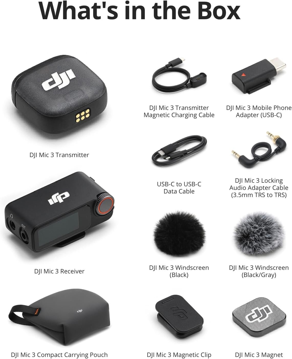 Бездротовий петличний мікрофон DJI Mic 3 (2 TX + 1 RX + Charging Case), фото №4