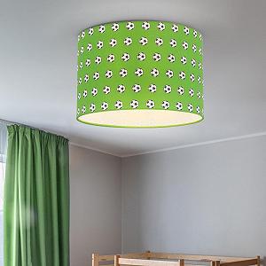 Світильник etc-shop Дитячий Стельовий Лампа Абажур Ігрова кімната Метал Білий Зелений 1x E27 Патрон Діаметр 30 x 25.5 см synthetic.ua - Фото 1