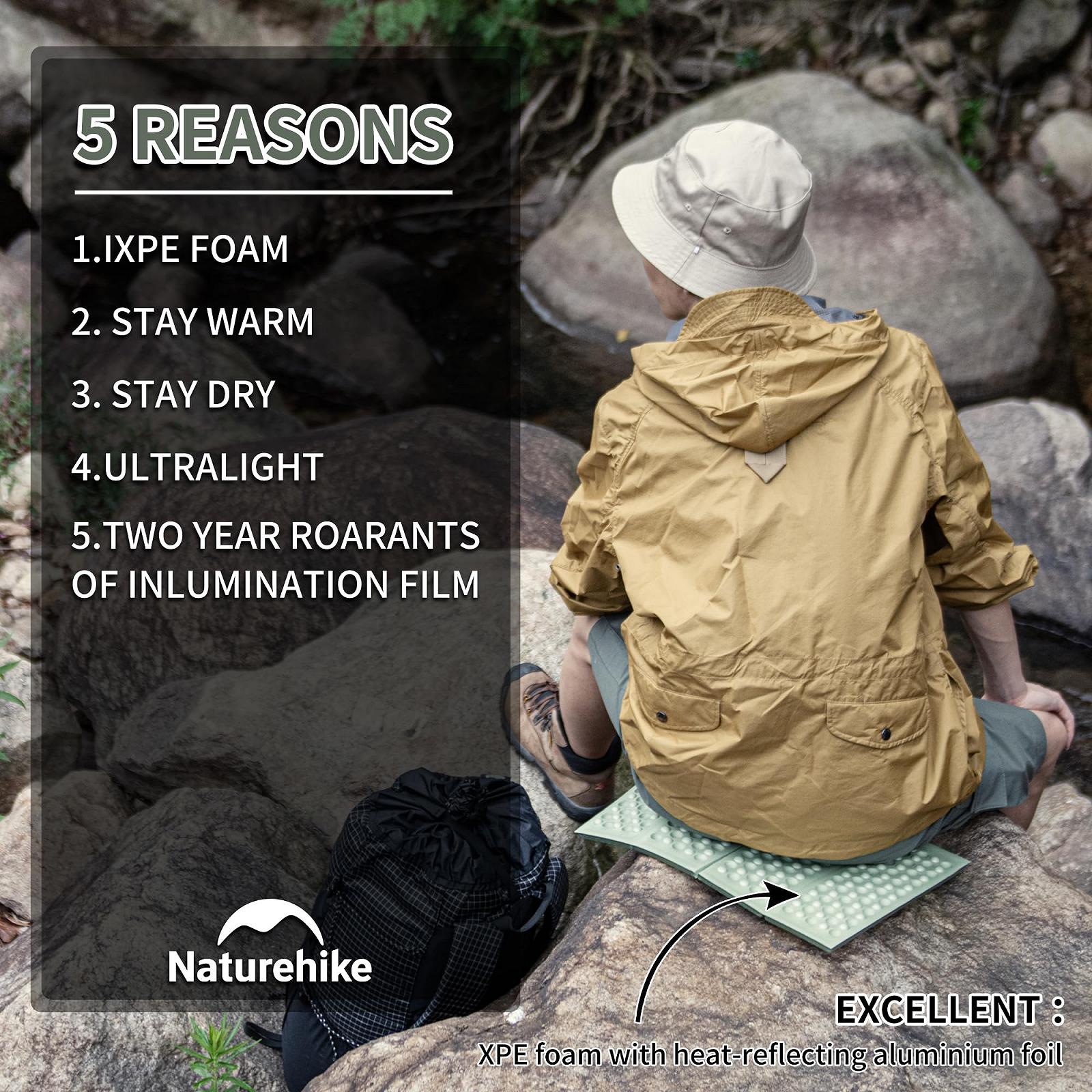Коврик Naturehike Outdoor - Сиденье Складное IXPE Тепловое Для Походов, фото №3