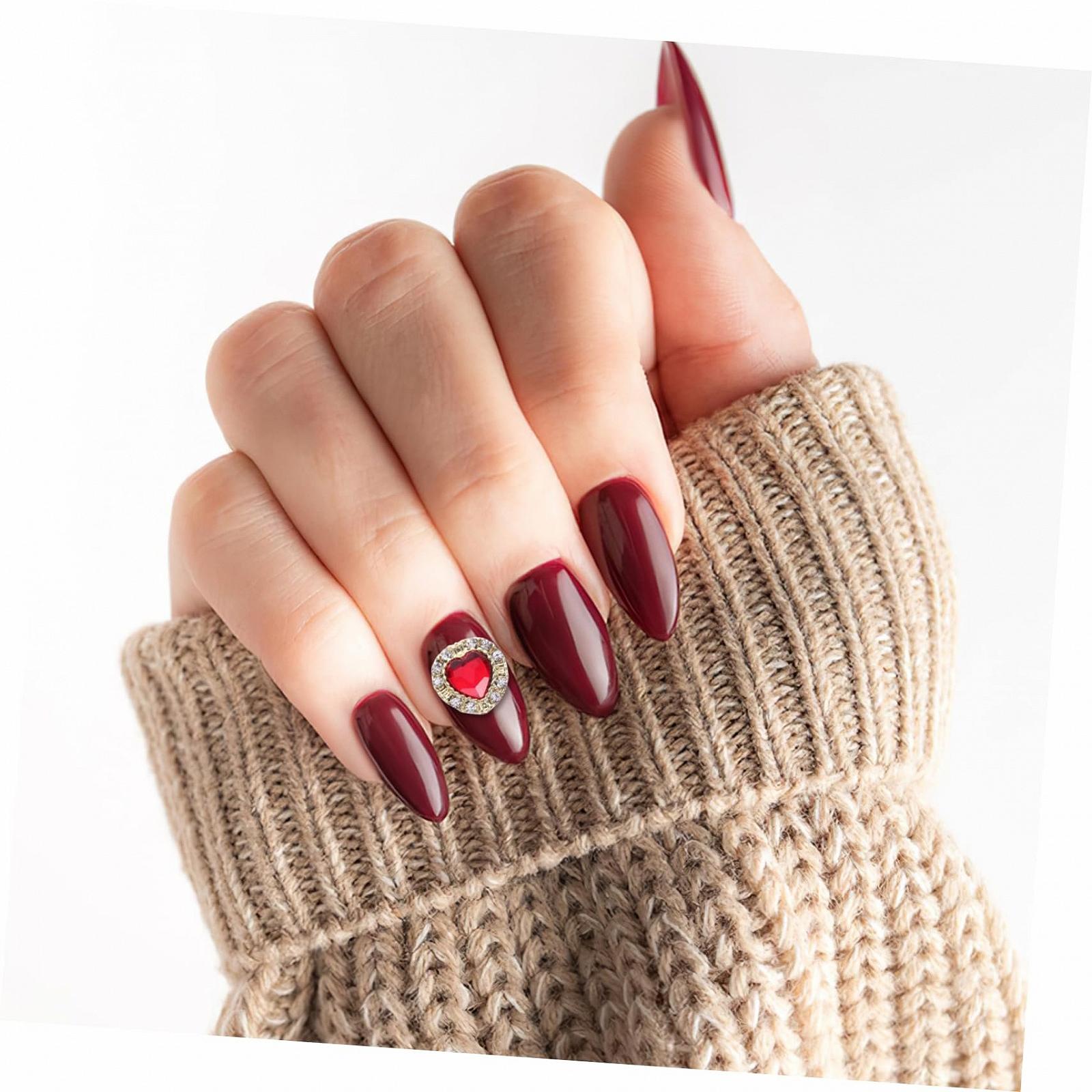 Набор для ногтей, 10 шт., кристаллы для ногтей, украшения для ногтей с камнями, аксессуары для ногтей, подвески для маникюра, аксессуары для женщин, наклейки на ногти в форме сердца, 3D украшения из сплава цинка, фото №8