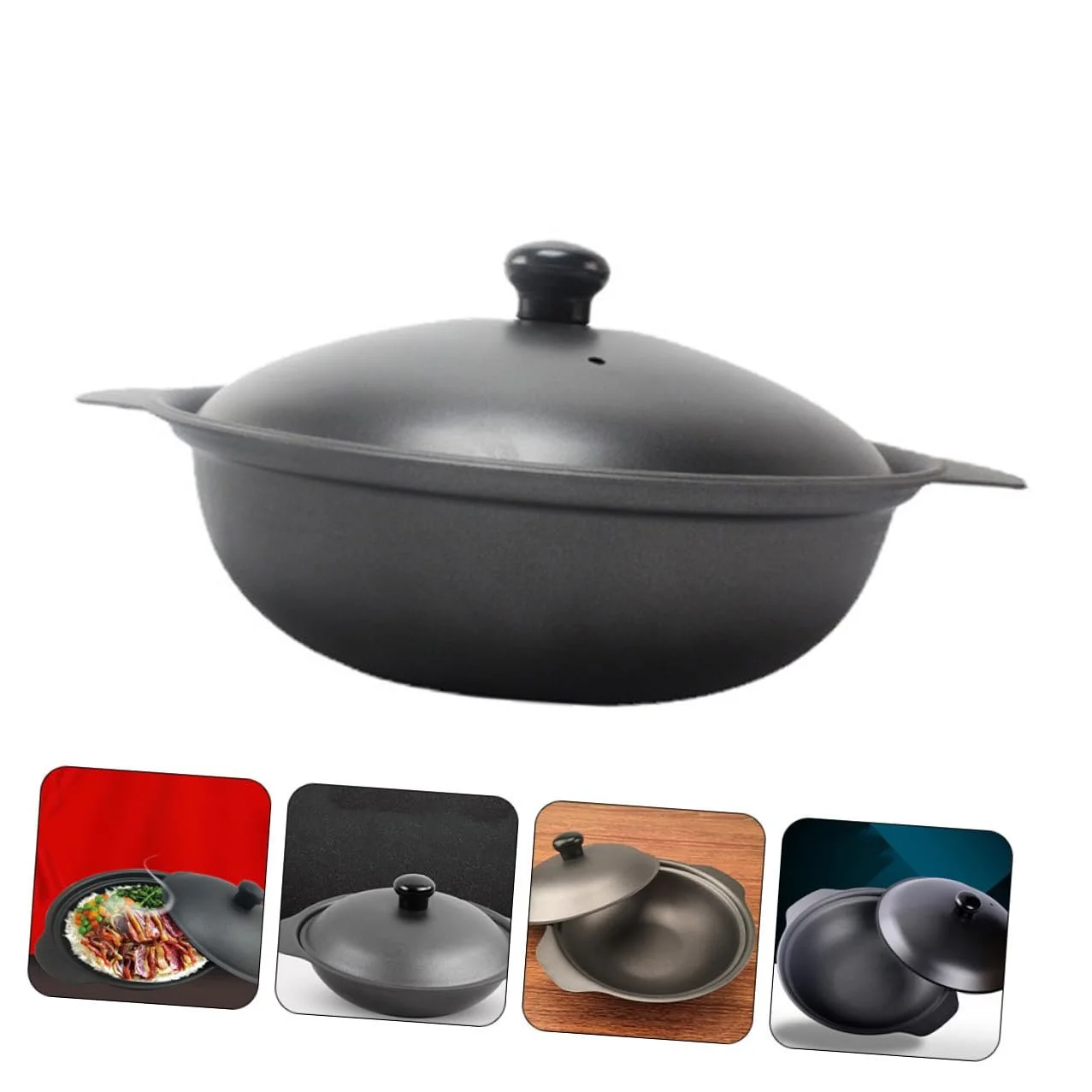 Кастрюля чугунная с крышкой термостойкая без покрытия, фото №5 Кастрюля чугунная с крышкой термостойкая без покрытия, фото №5