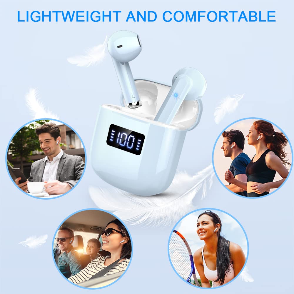 Bluetooth наушники Wireless Bluetooth 5.3 In-Ear Mini с 4 ENC шумоподавляющими микрофонами, 25H Playtime, LED дисплей, IP7 водонепроницаемые, фото №7