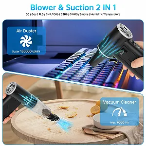 Акумуляторна повітродувка та пилосос 2-в-1 HERBYD 180,000 RPM 8000 mAh з цифровим дисплеєм synthetic.ua - Фото 1