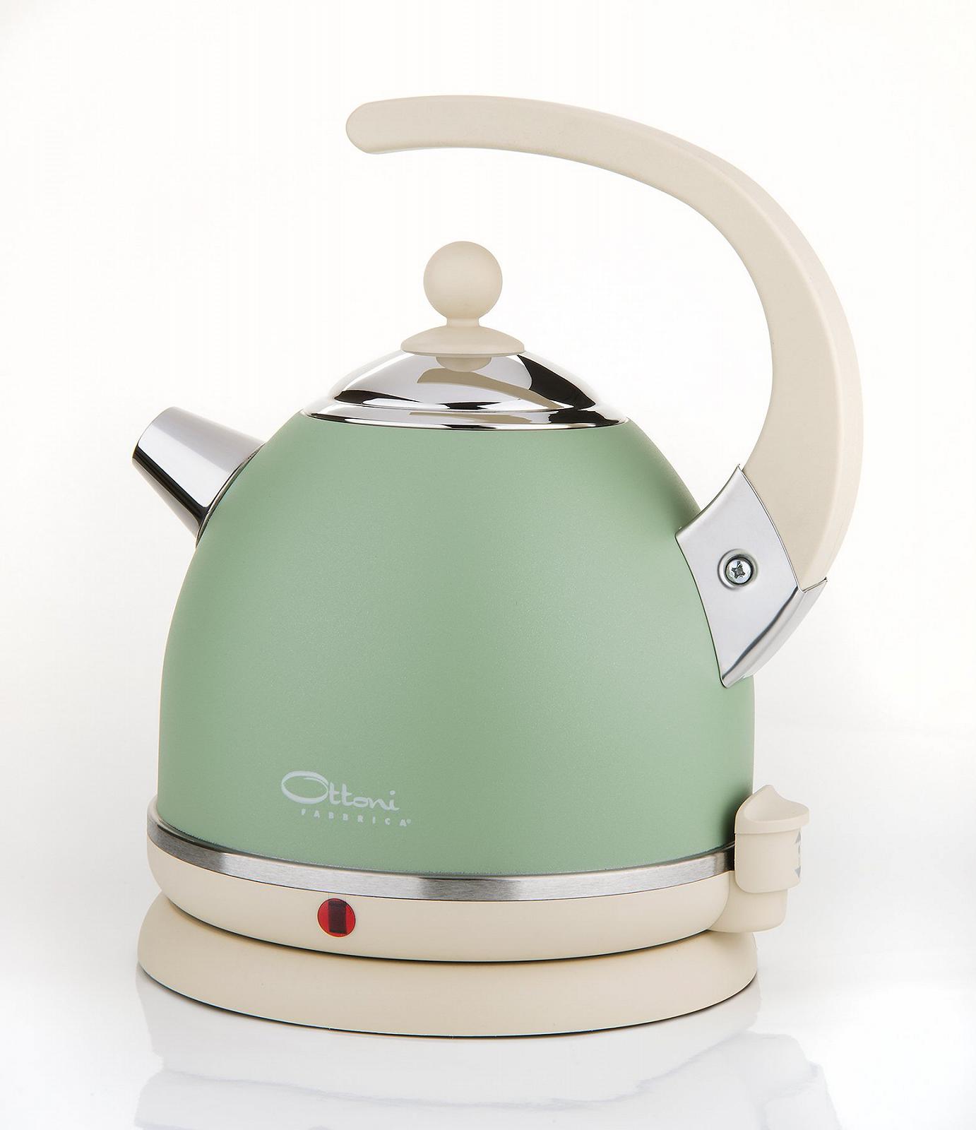 Электрочайник Ottoni Fabbrica Alice Primavera 1.7 л 2400 Вт Автоотключение Без BPA Съемный фильтр от накипи Защита от работы без воды 360° база, фото №1
