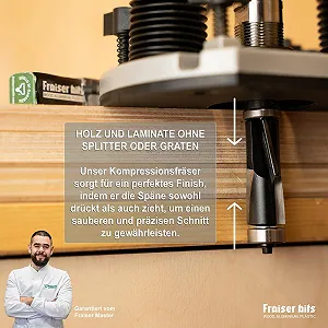 Фреза Fraiser 101C.190.12D з підшипником 12 мм для дерева Чорний synthetic.ua - Фото 1